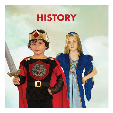 Reading about the past is so much fun! Whether they're books about knights and ladies, ancient Egypt or the more recent past, there are lots of history book costumes at Costume Super Centre Australia