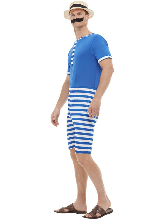 Buy 1920s Blue & White Bathing Suit Costume for Adults from Costume Super Centre AU
