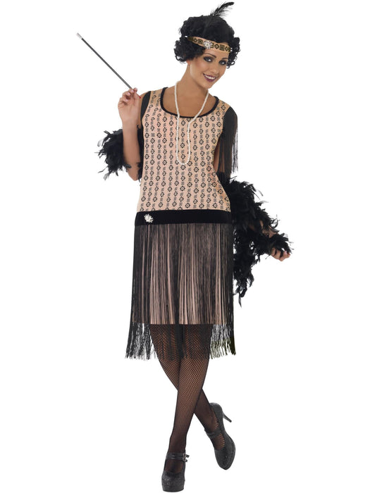 Buy 1920s Pink & Black Flapper Costume for Adults from Costume Super Centre AU