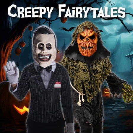 From Goosebumps to Creepy Pasta, and even some of the original fairytales from the brothers Grimm, Creepy Fairytales are a great option for a Halloween costume. Order online now at Costume Super Centre Australia