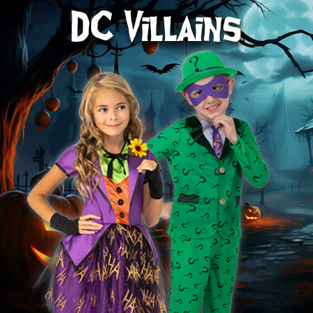 Halloween 2023 is the perfect time to bring out your villainous side. Check out these DC Villain costumes and become the Riddler, the Joker, Harley Quinn or Catwoman. Order online at Costume Super Centre Australia