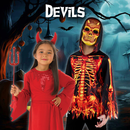 Have a devilishly good time this Halloween with these fun devil costumes. Embrace your inner lucifer, if only for Halloween, and have fun bringing hell to your neighbourhood! Order online at Costume Super Centre Australia