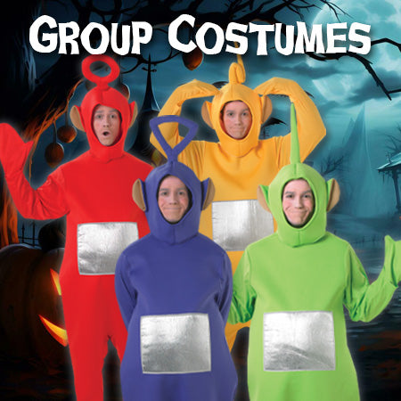 Make an entrance this Halloween 2023 by joining together with your mates for a group costume! From the Teletubbies to the Wiggles, the Scooby Gang to Disney characters, there's heaps to choose from at Costume Super Centre Australia