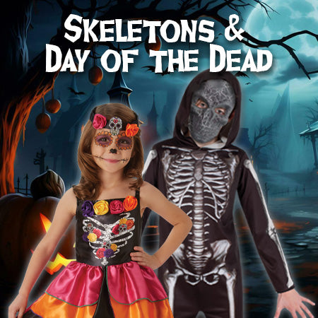 Halloween 2023 and Día de los Muertos are coming! Get your skeletons out and celebrate! Need a new skeleton costume? Order online at Costume Super Centre Australia