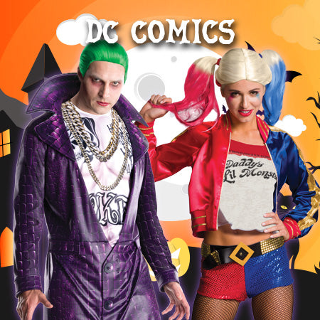 DC Comics has the best villains and Joker and Harley Quinn make the best couples costume for Halloween 2026. Check them out, along with all our favourite DC Comics heroes and villains online at Costume Super Centre Australia