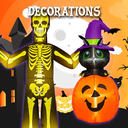 Create the haunted house of your dreams (and their nightmares!) for Halloween 2026 with inflatable lawn props and other decorations. Shop online at Costume Super Centre Australia