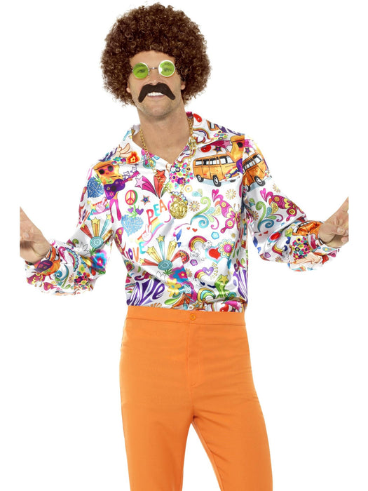 Buy 60s Groovy Printed Shirt for Adults from Costume Super Centre AU
