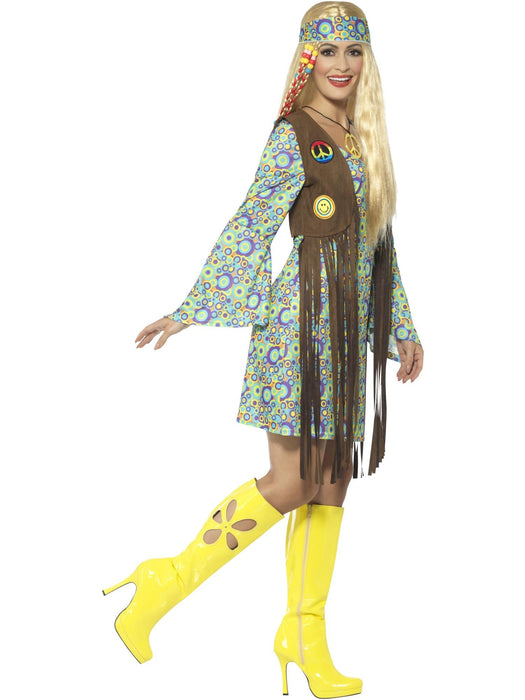 Buy 60s Hippie Chick Costume w Tassels for Adults from Costume Super Centre AU