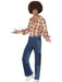 Buy 70s Blue Patchwork Flares for Adults from Costume Super Centre AU
