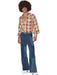Buy 70s Blue Patchwork Flares for Adults from Costume Super Centre AU