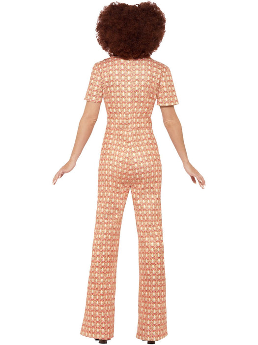 Buy 70s Chic Orange Jumpsuit Costume for Adults from Costume Super Centre AU
