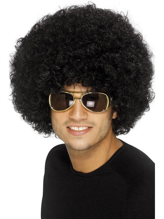 Buy 70s Funky Afro Wig for Adults - Black from Costume Super Centre AU