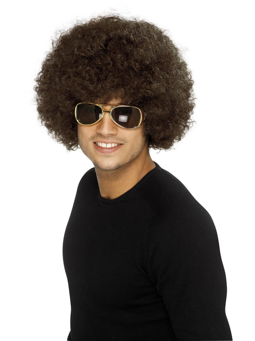Buy 70s Funky Afro Wig for Adults - Brown from Costume Super Centre AU