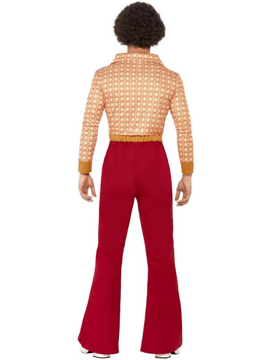 Buy 70s Guy Orange & Red Costume for Adults from Costume Super Centre AU