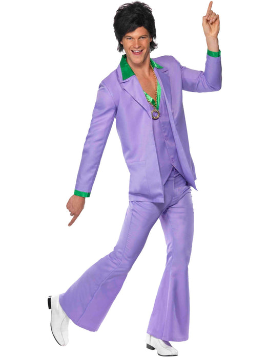 Buy 70s Lavender Suit Costume for Adults from Costume Super Centre AU