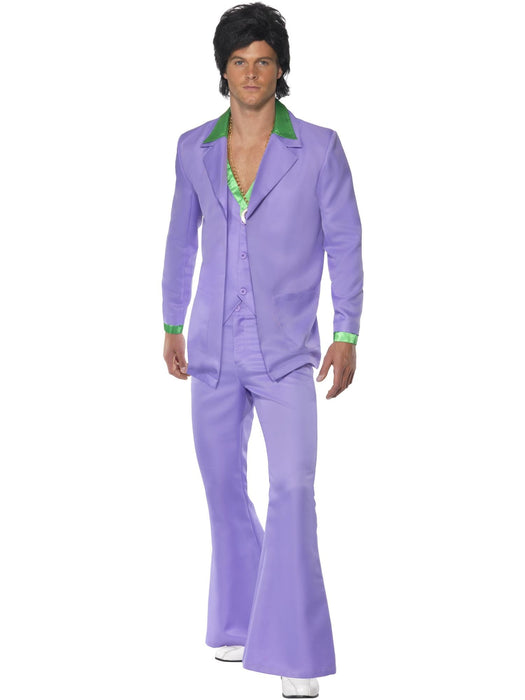 Buy 70s Lavender Suit Costume for Adults from Costume Super Centre AU