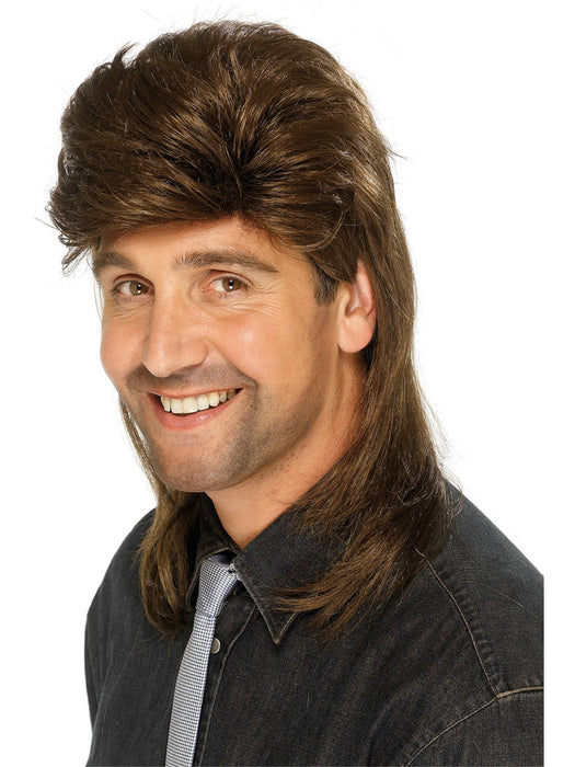 Buy 80s Brown Mullet Wig for Adults from Costume Super Centre AU