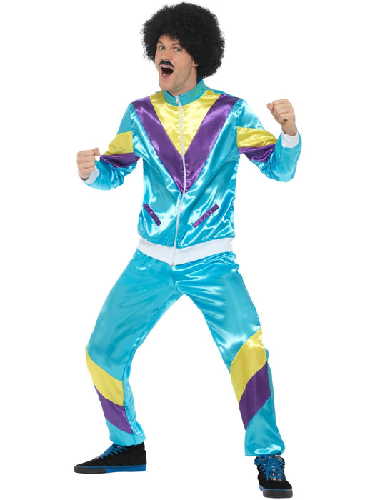 Buy 80s Height of Fashion Blue Shell Suit Costume for Adults from Costume Super Centre AU