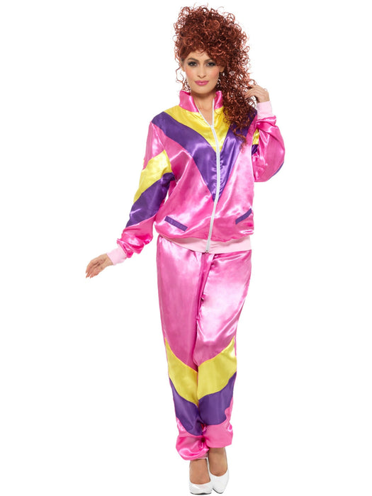 Buy 80s Height of Fashion Womens Pink Shell Suit Costume for Adults from Costume Super Centre AU