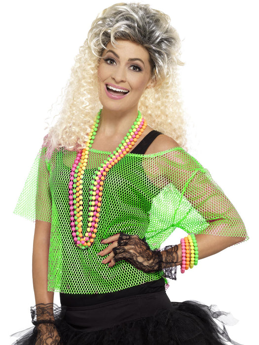 Buy 80s Neon Green Fishnet Top for Adults from Costume Super Centre AU