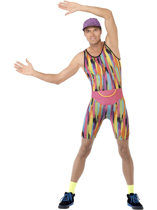 Buy Aerobics Instructor Mens Multi-Colour Costume for Adults from Costume Super Centre AU