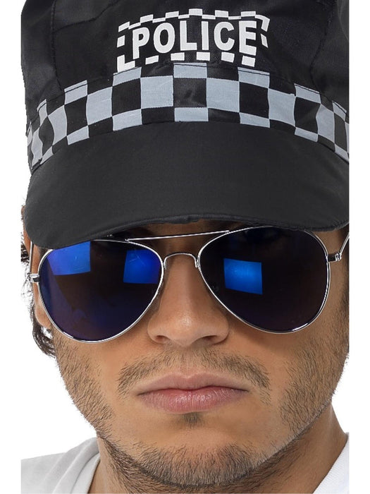 Buy Aviator Blue Mirror Specs for Adults from Costume Super Centre AU