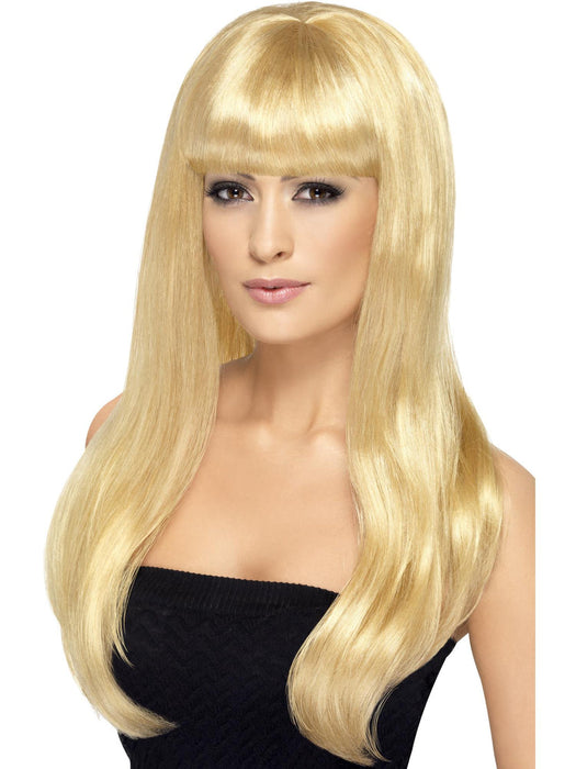 Buy Babelicious Blonde Long Straight Wig with Fringe for Adults from Costume Super Centre AU