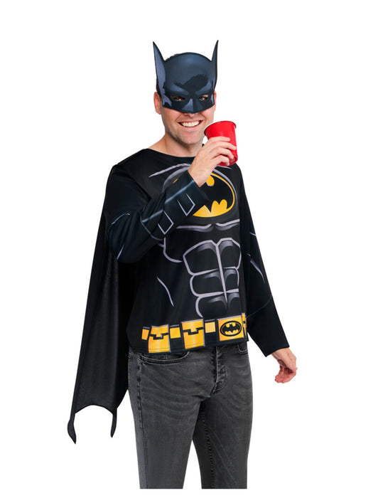 Buy Batman Costume Top, Cape & Mask Set for Adults - DC Comics from Costume Super Centre AU