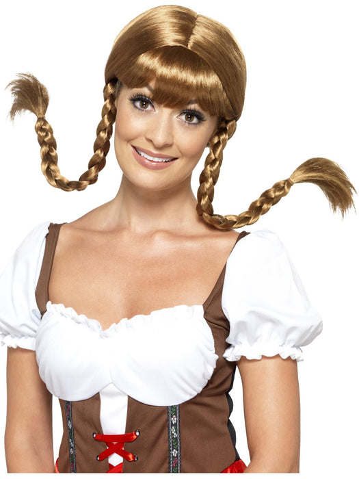 Buy Bavarian Babe Brown Plaited Wig for Adults from Costume Super Centre AU