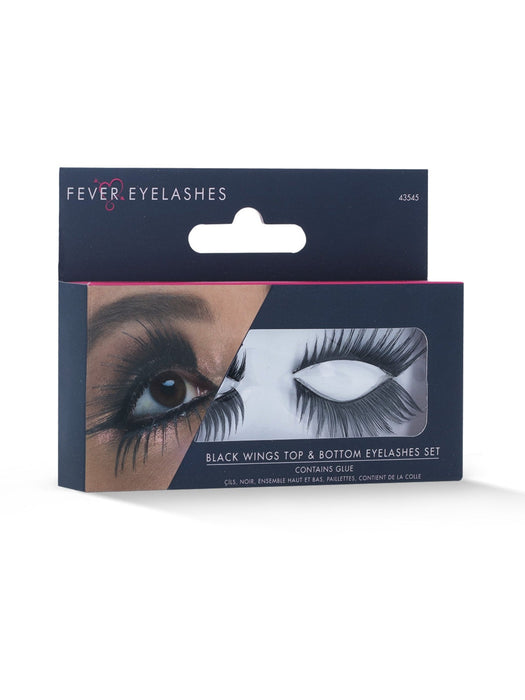 Buy Black Eyelashes with Wings for Adults from Costume Super Centre AU