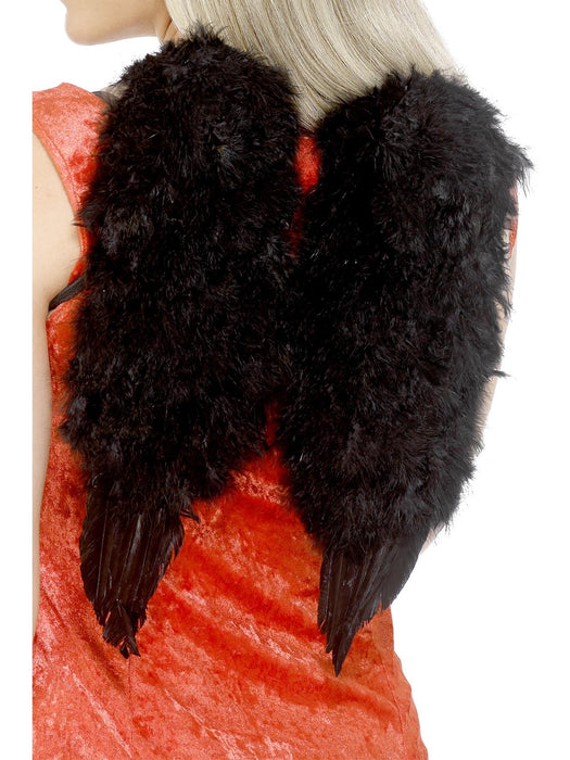Buy Black Feathered Angel Wings for Adults from Costume Super Centre AU