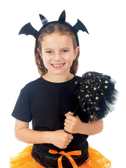 Buy Black & Gold Star Mini Witch's Broom for Kids from Costume Super Centre AU