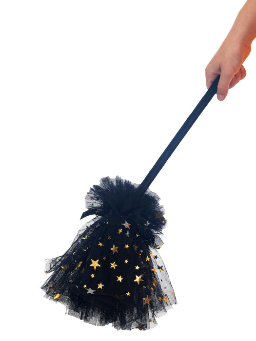 Buy Black & Gold Star Mini Witch's Broom for Kids from Costume Super Centre AU
