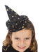 Buy Black & Gold Star Mini Witch's Hat on Headband for Kids from Costume Super Centre AU