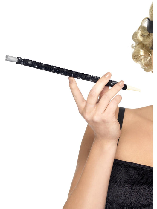 Buy Black Sequinned Cigarette Holder Accessory from Costume Super Centre AU