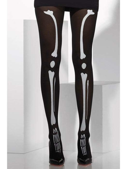 Buy Black Tights with Skeleton Print for Adults from Costume Super Centre AU