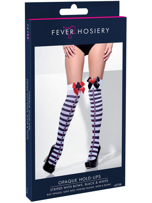 Buy Black & White Opaque Thigh-High Tights for Adults from Costume Super Centre AU