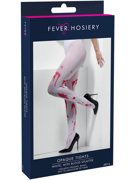 Buy Blood Splattered White Opaque Tights for Adults from Costume Super Centre AU