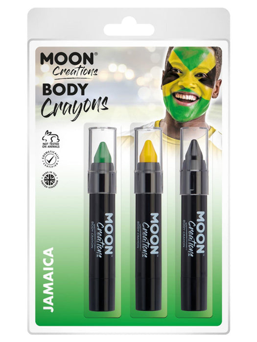 Buy Body Crayons 3-Pack Jamaica Colours - Moon Creations from Costume Super Centre AU