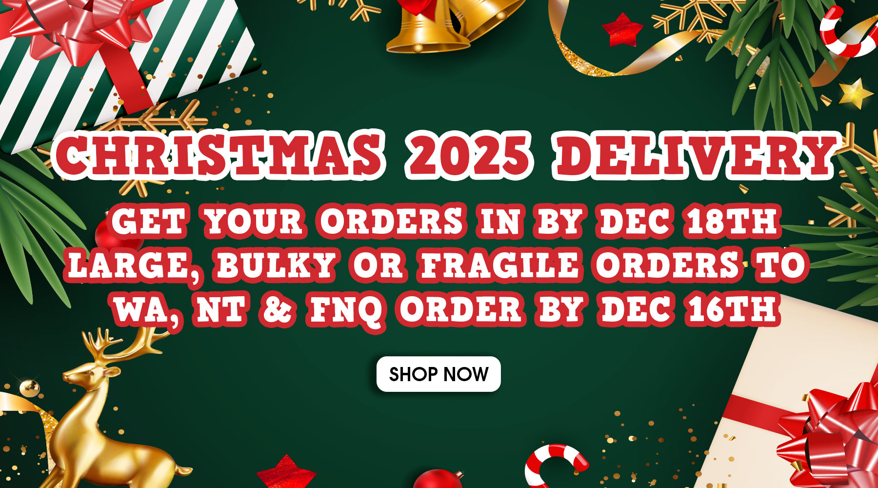 Need fast delivery before Christmas 2025? Check out our shipping cutoff for your area. Shop online at Costume Super Centre Australia