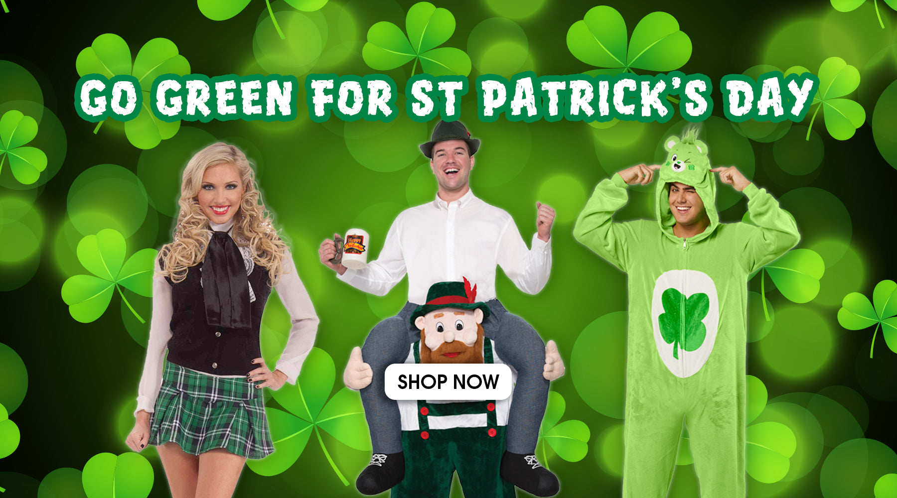 Go Green for St Patrick's Day with green costumes from Costume Super Centre Australia