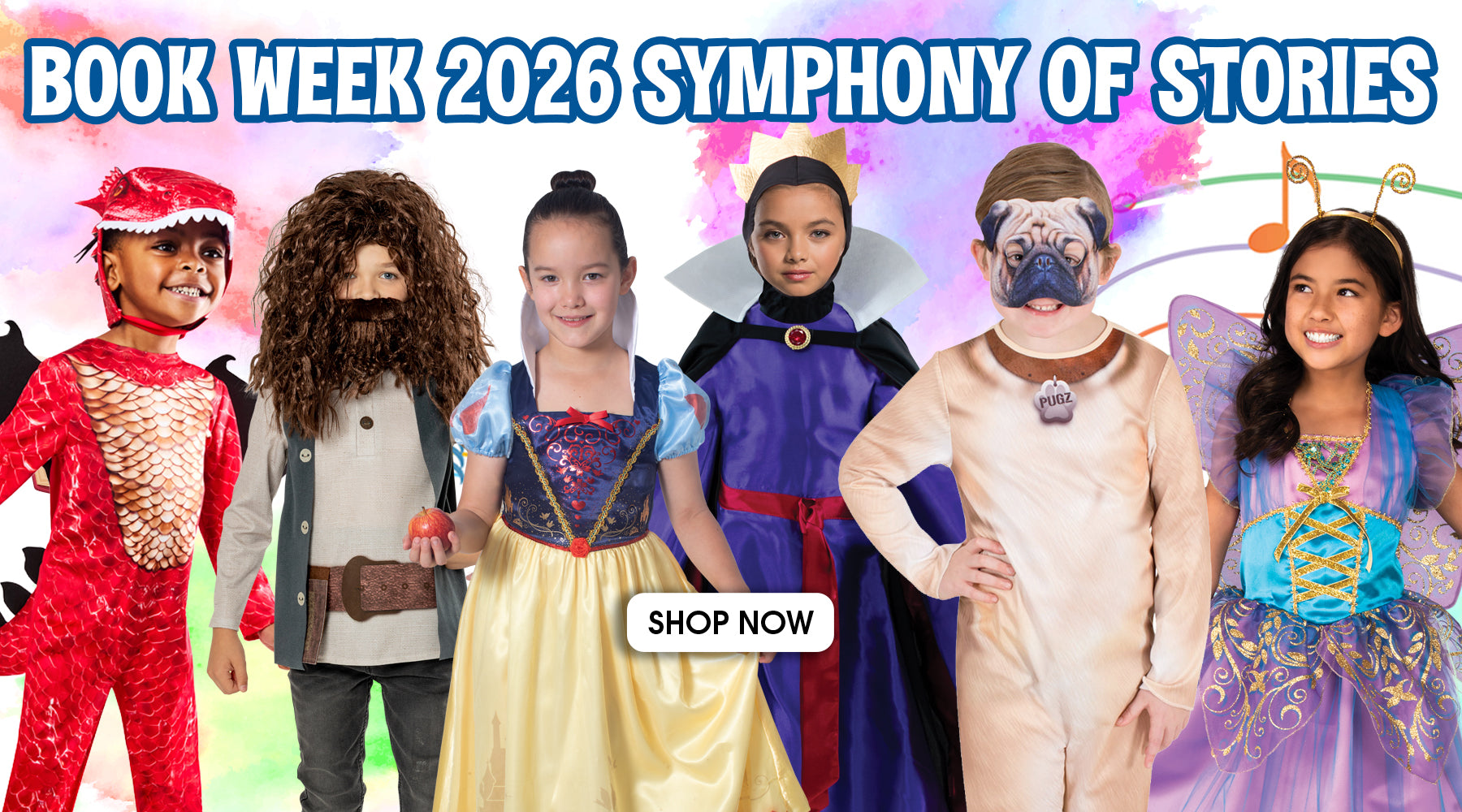 Get ready for Book Week 2026 Symphony of Stories with these great costumes from Costume Super Centre Australia