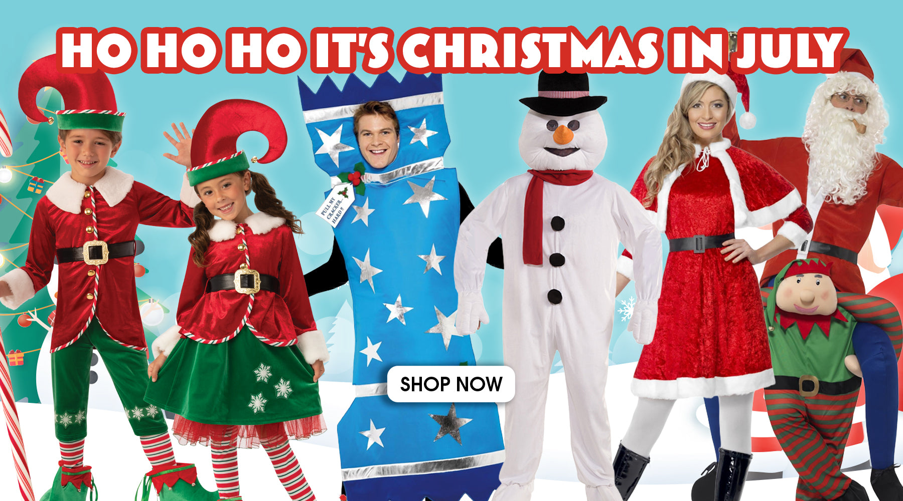 Unwrap a great Christmas in July outfit! Shop online at Costume Super Centre Australia