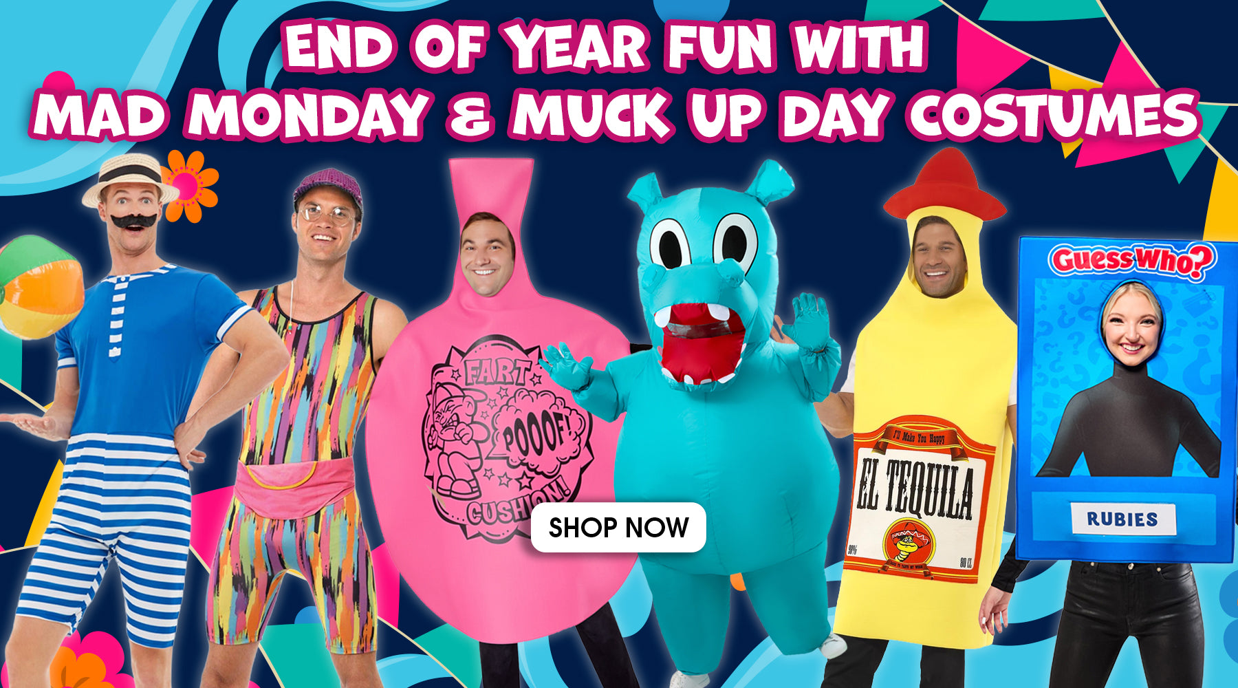 Start planning your Mad Monday Costumes and Muck Up Day outfits now! Order online at Costume Super Centre Australia