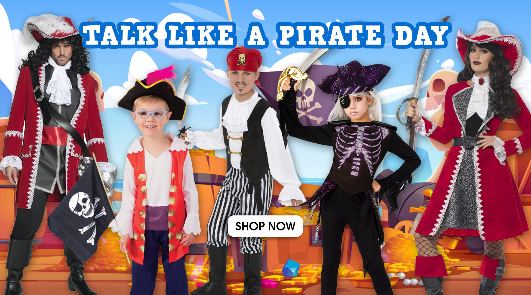 Talk Like A Pirate Day is coming! Get your pirate costumes ready - order online at Costume Super Centre Australia