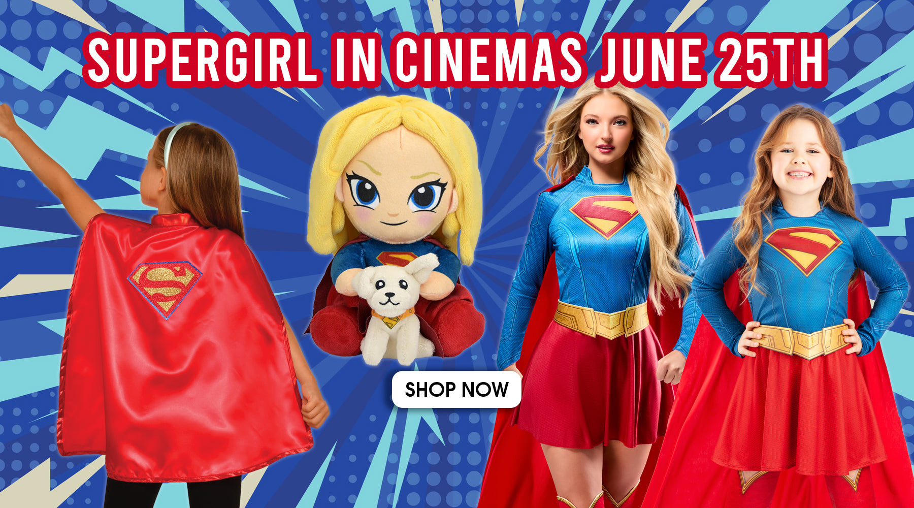 The Supergirl movie hits cinemas on June 25th, and the official costumes are in stock now! Order online at Costume Super Centre Australia