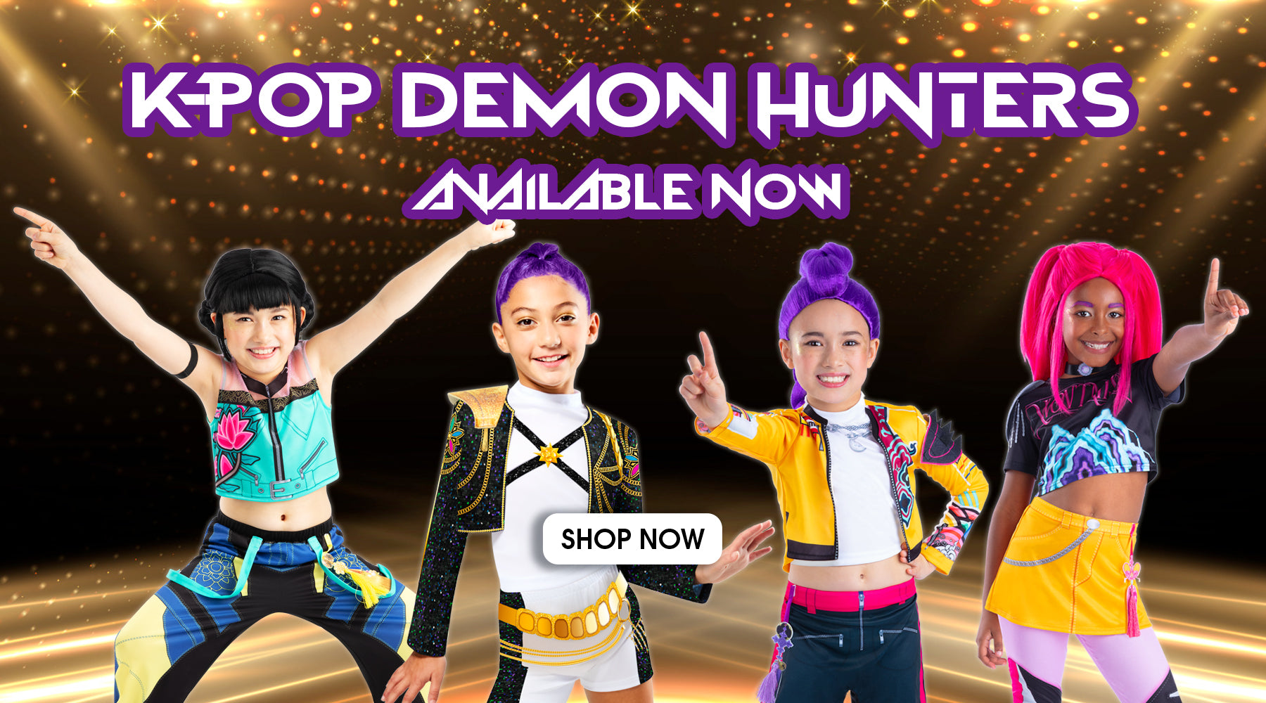 Get your official K-Pop Demon Hunter costumes including Rumi, Mira and Zoey! Shop online at Costume Super Centre Australia