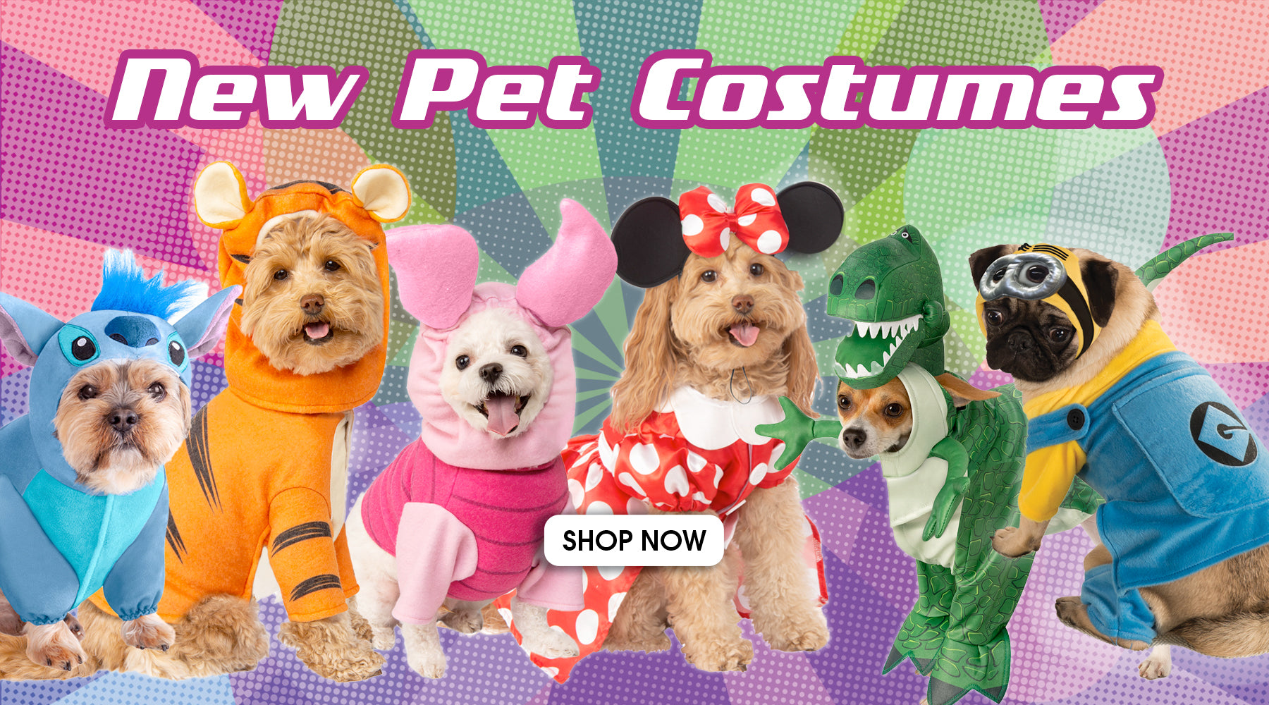 New licensed pet costumes are available now at Costume Super Centre Australia. Shop Minions, Stitch, Winnie the Pooh, Toy Story, Mickey Mouse and more!