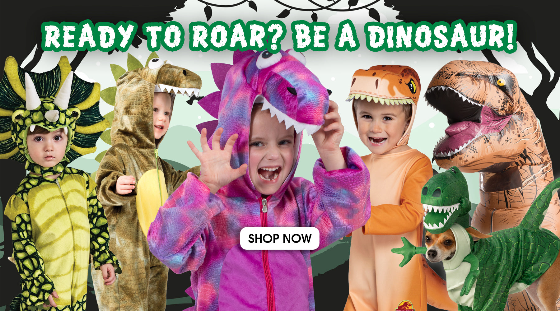 Ready to Roar? Be a dinosaur with these dinosaur costumes for kids, adults and pets! Order online at Costume Super Centre Australia
