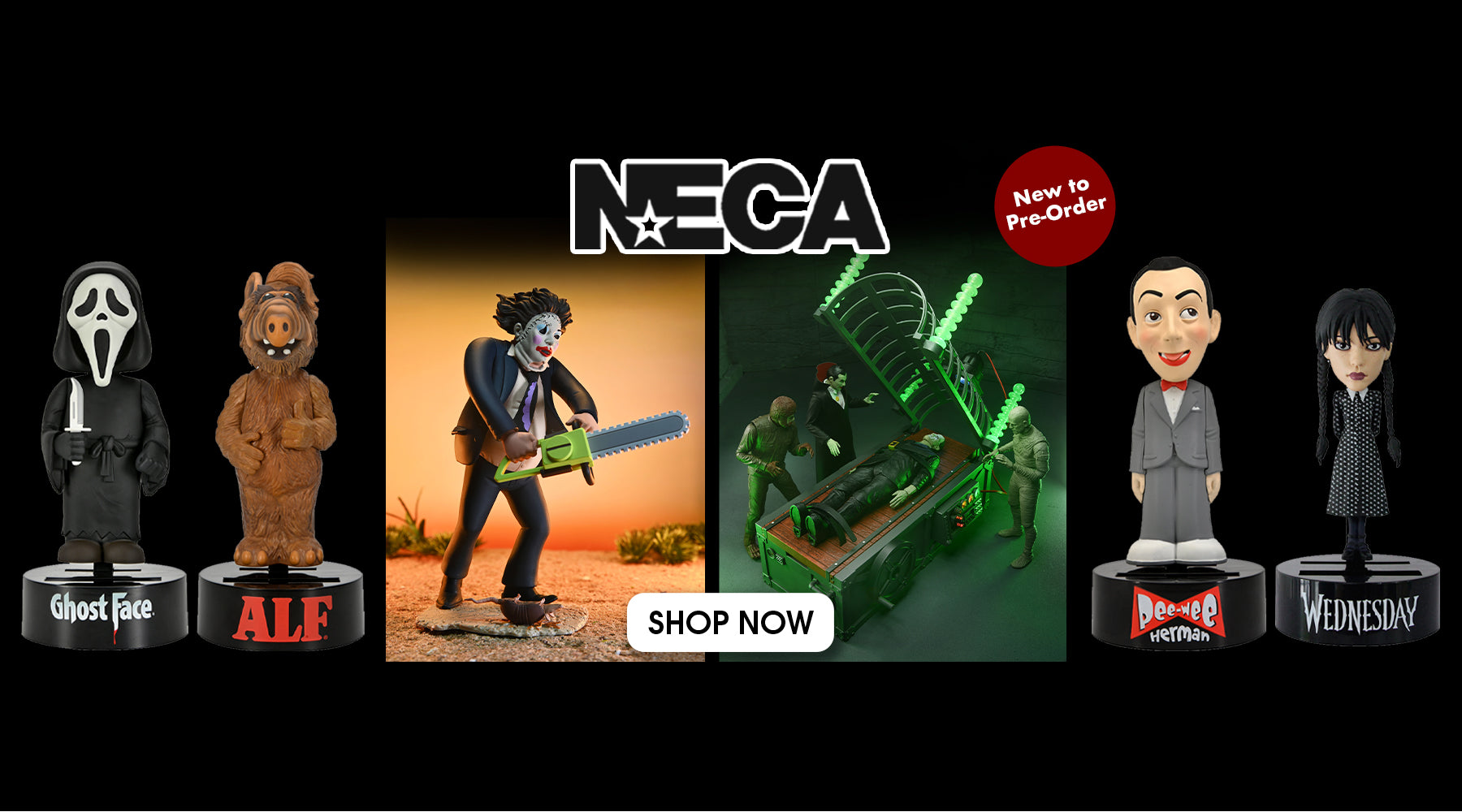 New NECA action figures, accessories (like the monsterizer!), head knockers and body knockers are available to pre-order at Costume Super Centre Australia